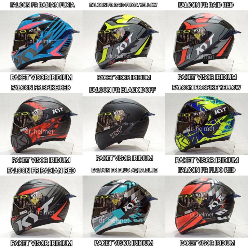 HELM KYT FALCON FR PAKET GANTENG PULL WARNA