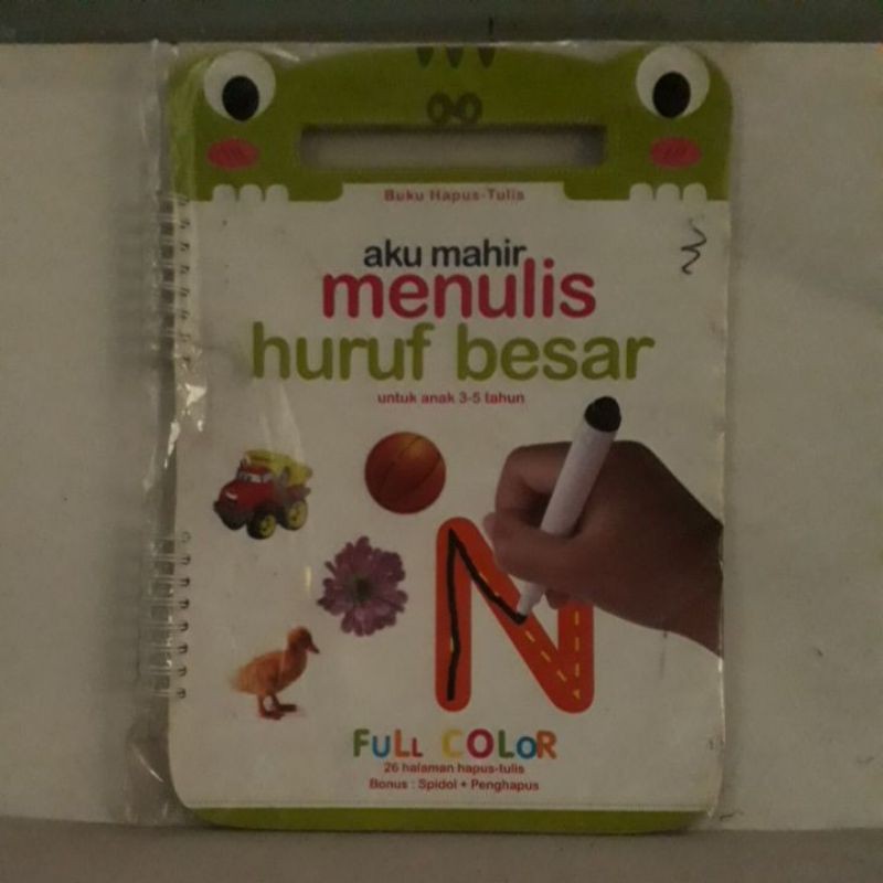 Buku Hapus Tulis  - Aku Mahir Menulis Huruf Besar (Untuk Anak 3-5 Tahun)