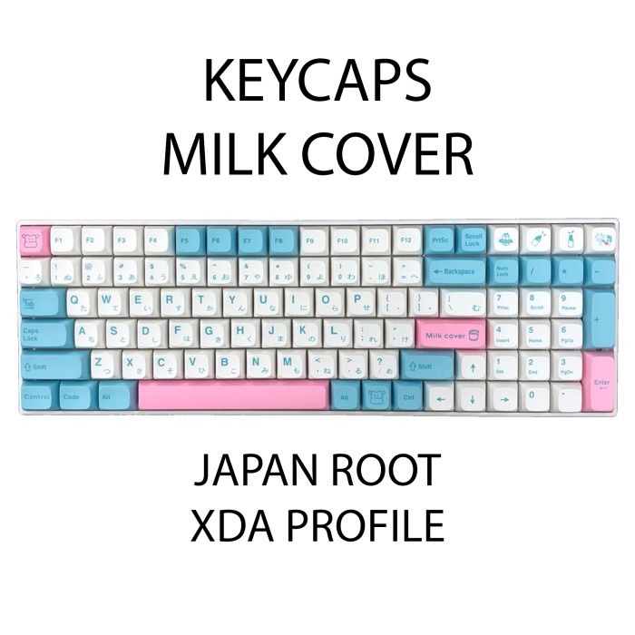 KEYCAPS MILK COVER XDA PROFILE JAPAN ROOT SUBLIM MECHANICAL KEYBOARD