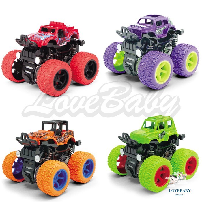 [1KG 11PCS] LBS Mainan Mobil Anak Monster Zap Jip Off Road 4 Drive Inertial Bigfoot