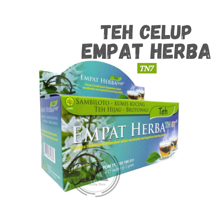 

Teh Empat Herba (TN57) / Teh Celup Herbal Sambitolo,Kumis kucing,Teh Hijau,Brotowali #YA100