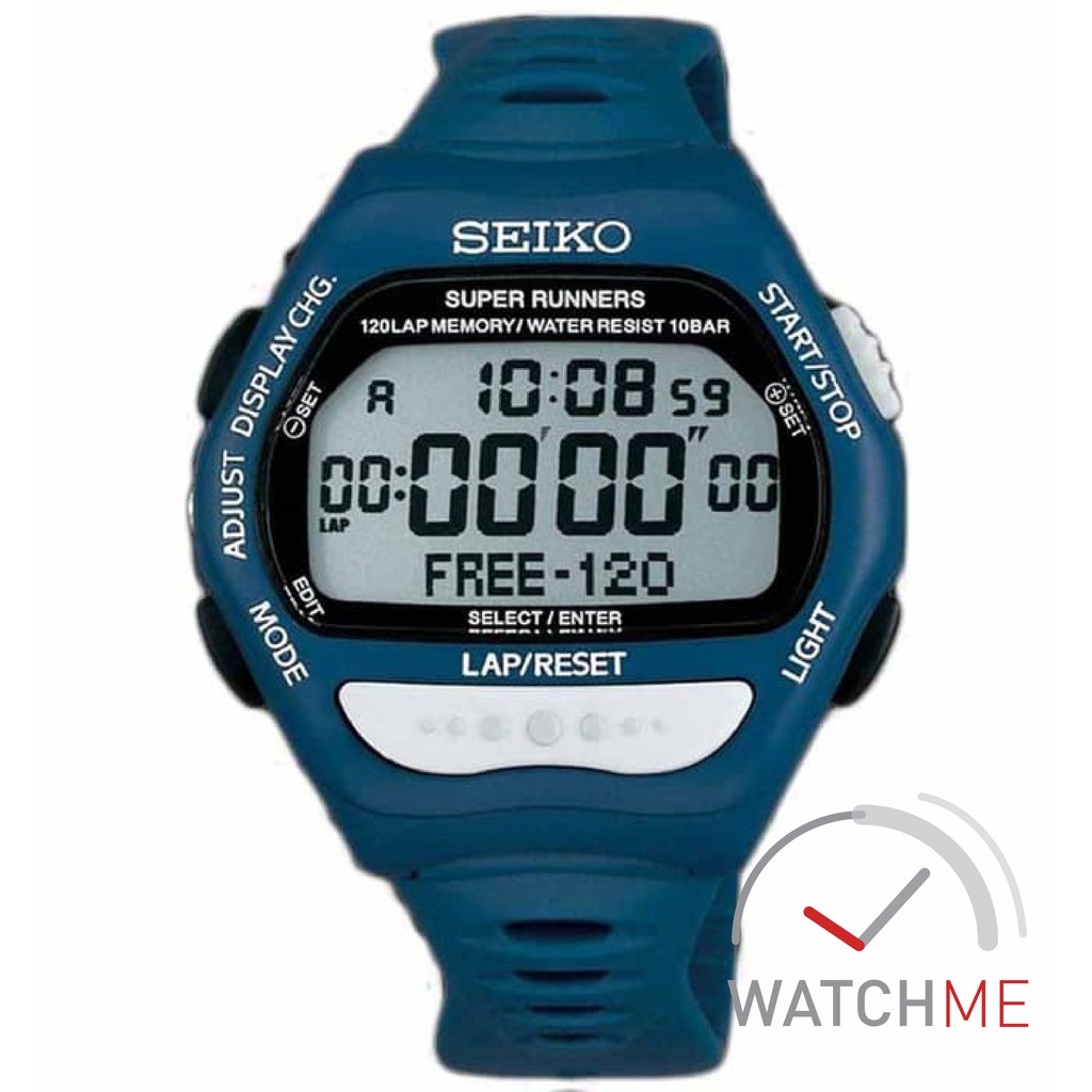 Jam Tangan Seiko Prospex SBDF025 Quartz Super Runner Full Blue Original Bergaransi