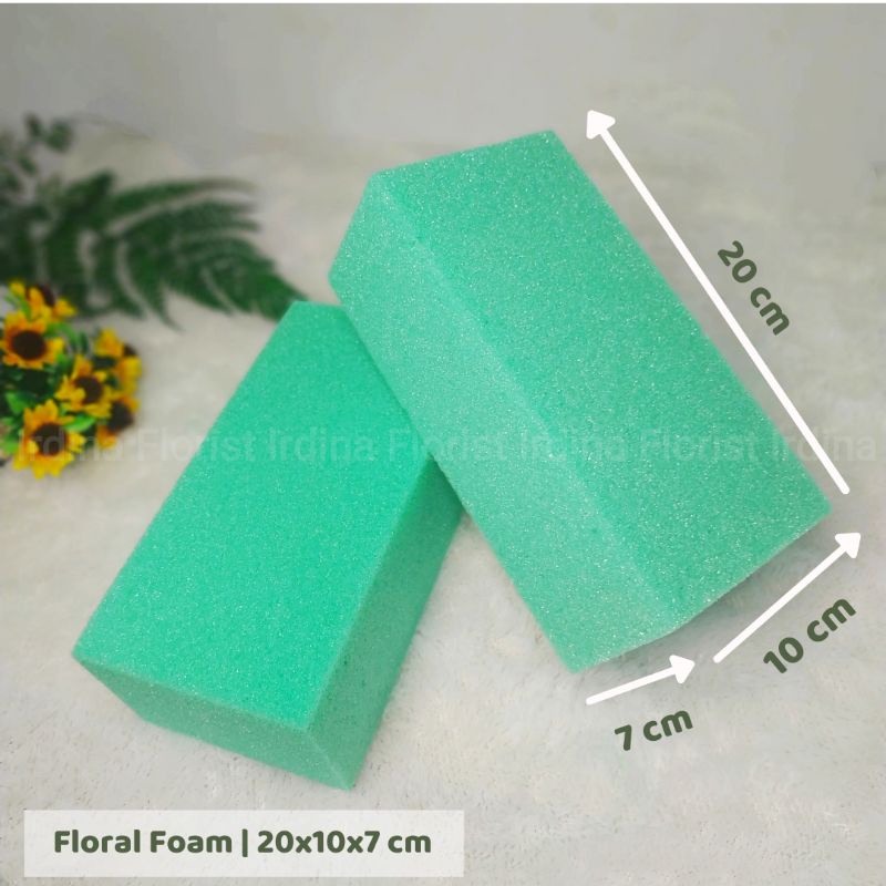 [GROSIR 4 PCS] Floral Foam 21,5x10,5x7 cm / busa bunga / gabus / busa kering  || untuk buket bunga / uang / snack