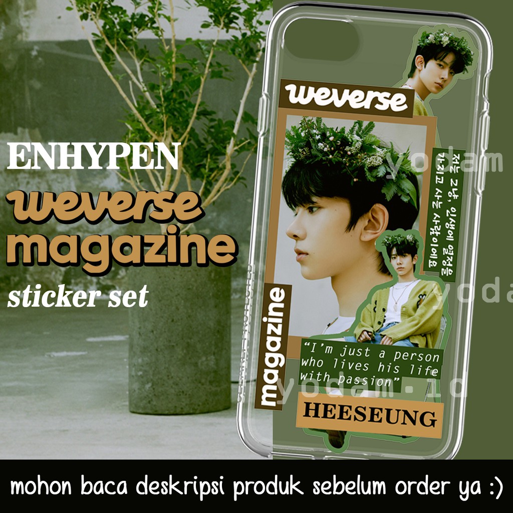DIY STICKER CASE, STICKER AESTHETIC STIKER KPOP ENHYPEN - WEVERSE MAGAZINE STICKER SET