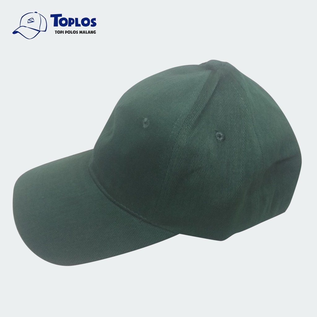 Topi Baseball Polos Hijau Army