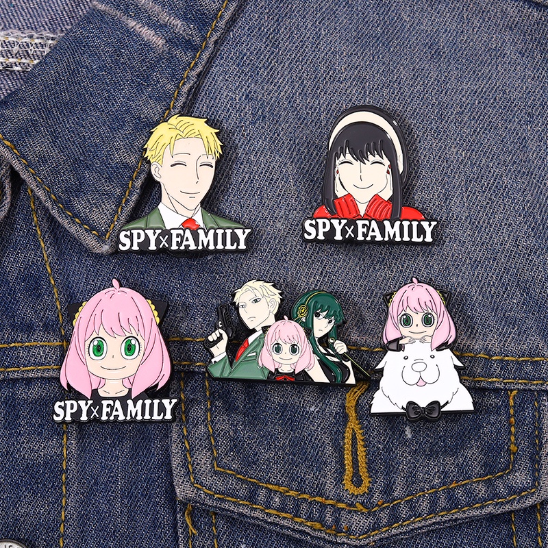 Bros Pin Enamel Desain Karakter Kartun Anime Spyxfamily Anya Forger Yorger Untuk Hadiah Teman