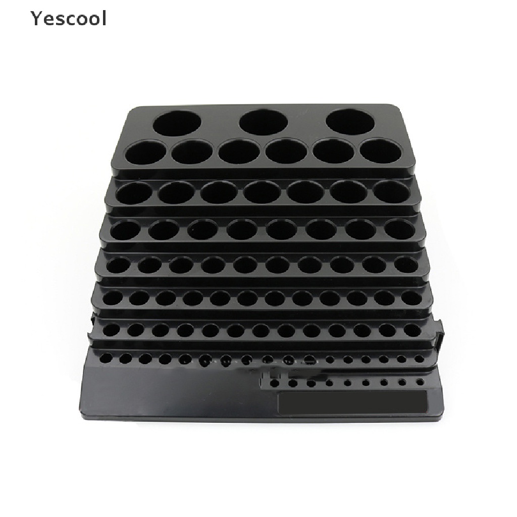 Yescool Black Drill Bit Storage Box Milling Cutter Drill Finishing Holder Organizer Case .