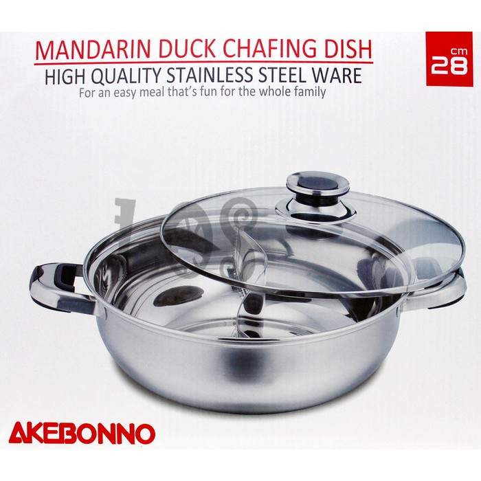 Panci Sup Binaural Bahan Aluminum Anti Lengket Gaya Korea LA369 Akebonno Shabu 28Cm (00142.01318)