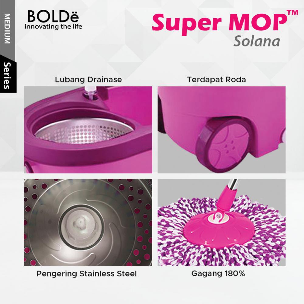 Bolde Supe mop Bolde SOLANA Super Mop Bolde Original new 7 liter lebih besar