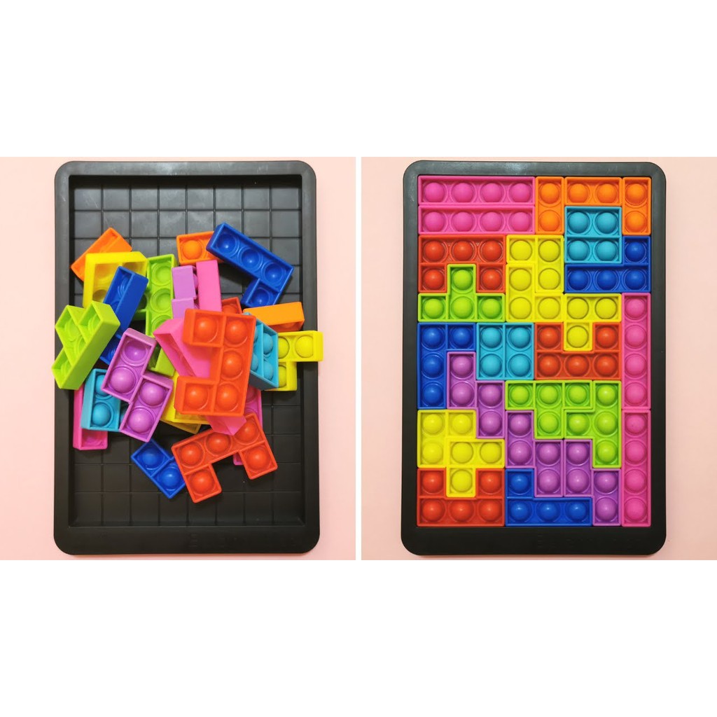 mainan pop it tetris / puzzle popit building block