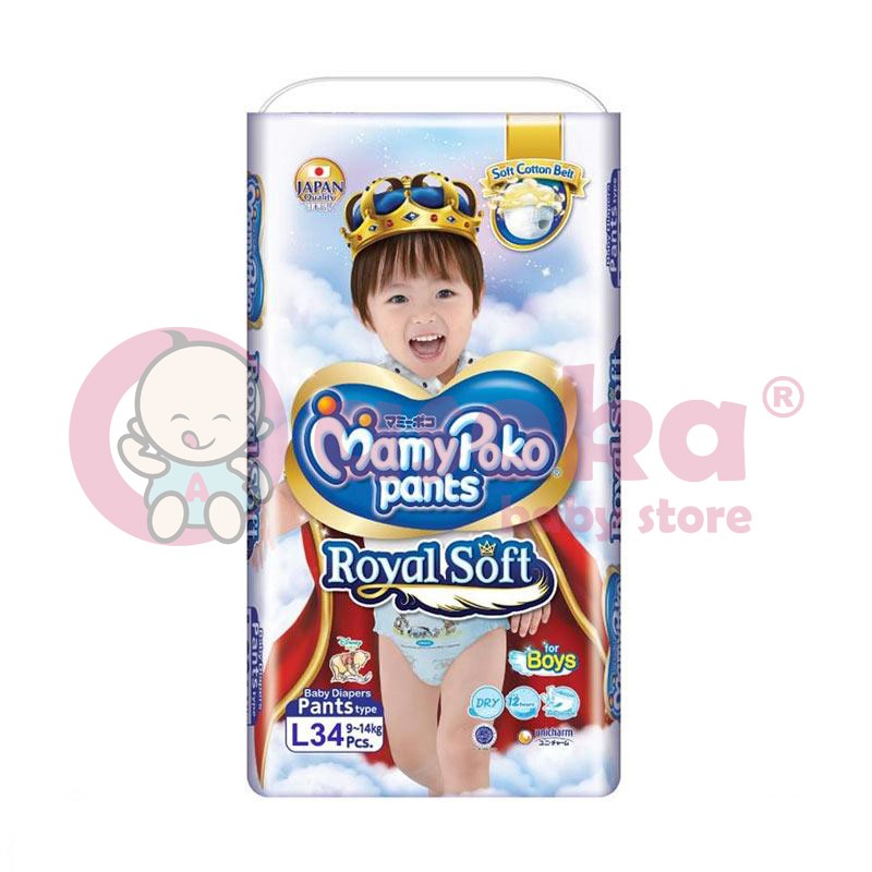 MamyPoko Pants Royal Soft M42, L34, XL30, XXL24 ASOKA