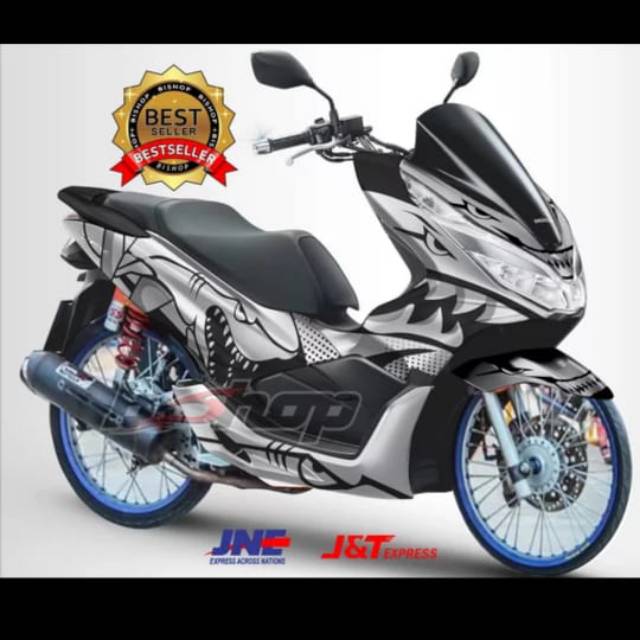 Decal stiker PCX 150 shark variasi warna