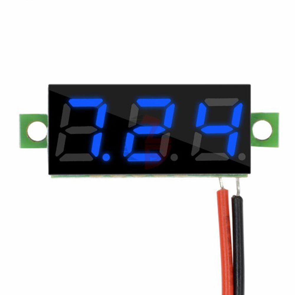 POPULAR Populer 1Pc Voltmeter Tegangan DC 2.5-30V 2kabel Alat Tes Voltameter Mini