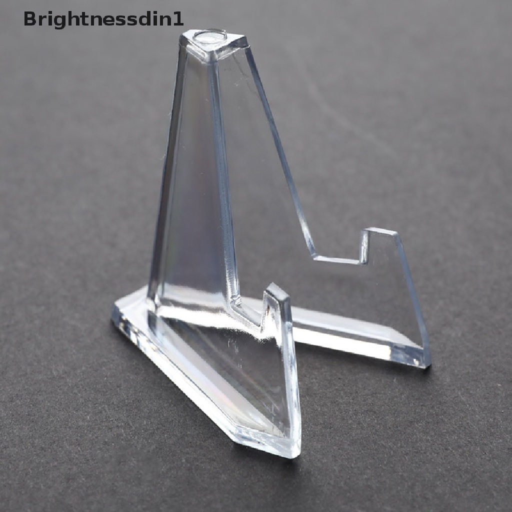 1 Pc Stand Holder Display Kartu Bahan Akrilik Untuk Koleksi Koin Lencana Medali