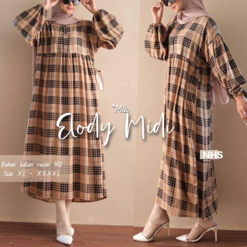 ELODY MIDI DRESS JUMBO XL XXL XXXL XXXXL LD 110 120 130 140