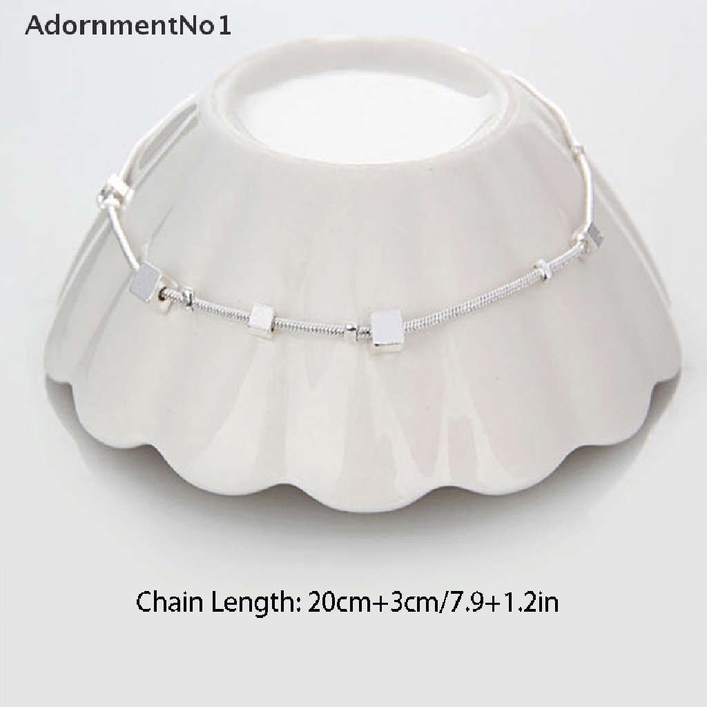 (AdornmentNo1) Gelang Kaki Rantai Lapis Silver 925 Untuk Wanita