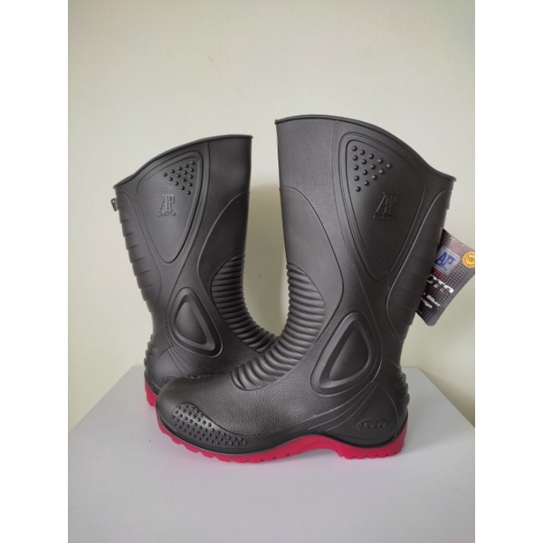 AP Boots Bikers Moto 1 Sepatu Boot Hitam Merah untuk Para Pengendara Motor