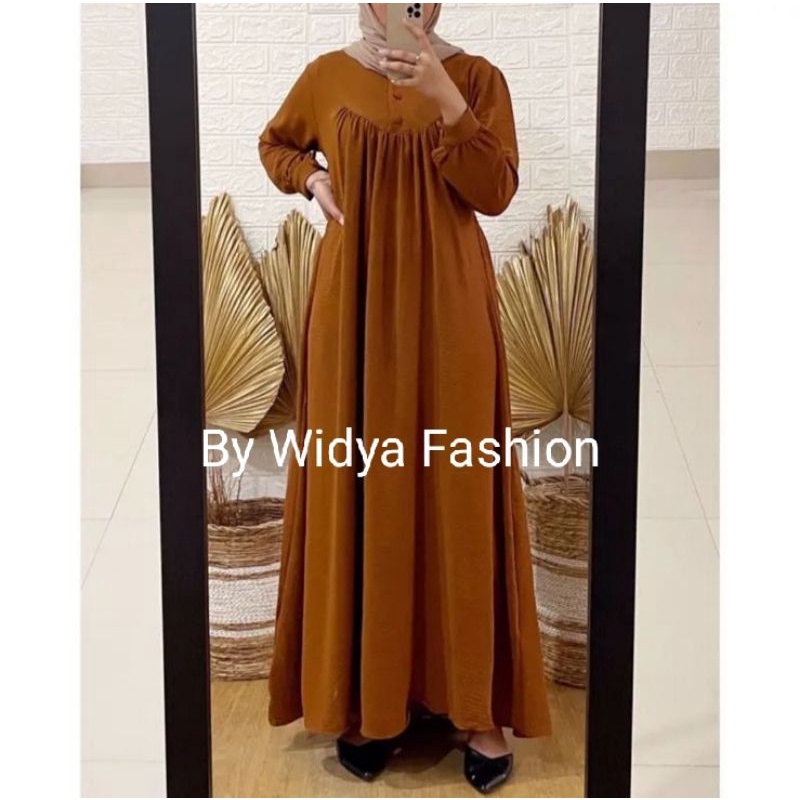 Gamis Windy Dress Crinkle Airflow Premium / Gamis Wanita Muslim Crinkle Premium Terbaru / Baju Wanita Muslim Kondangan Pesta Lebaran