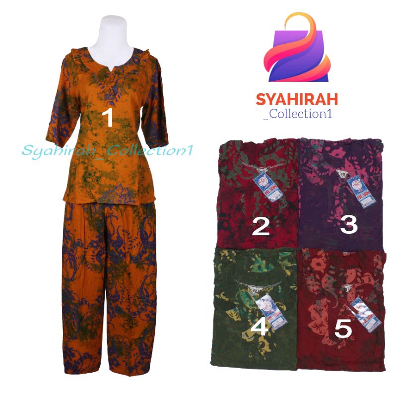 Baju Tidur wanita Batik Alvin Cp Abg Tangan 3/4