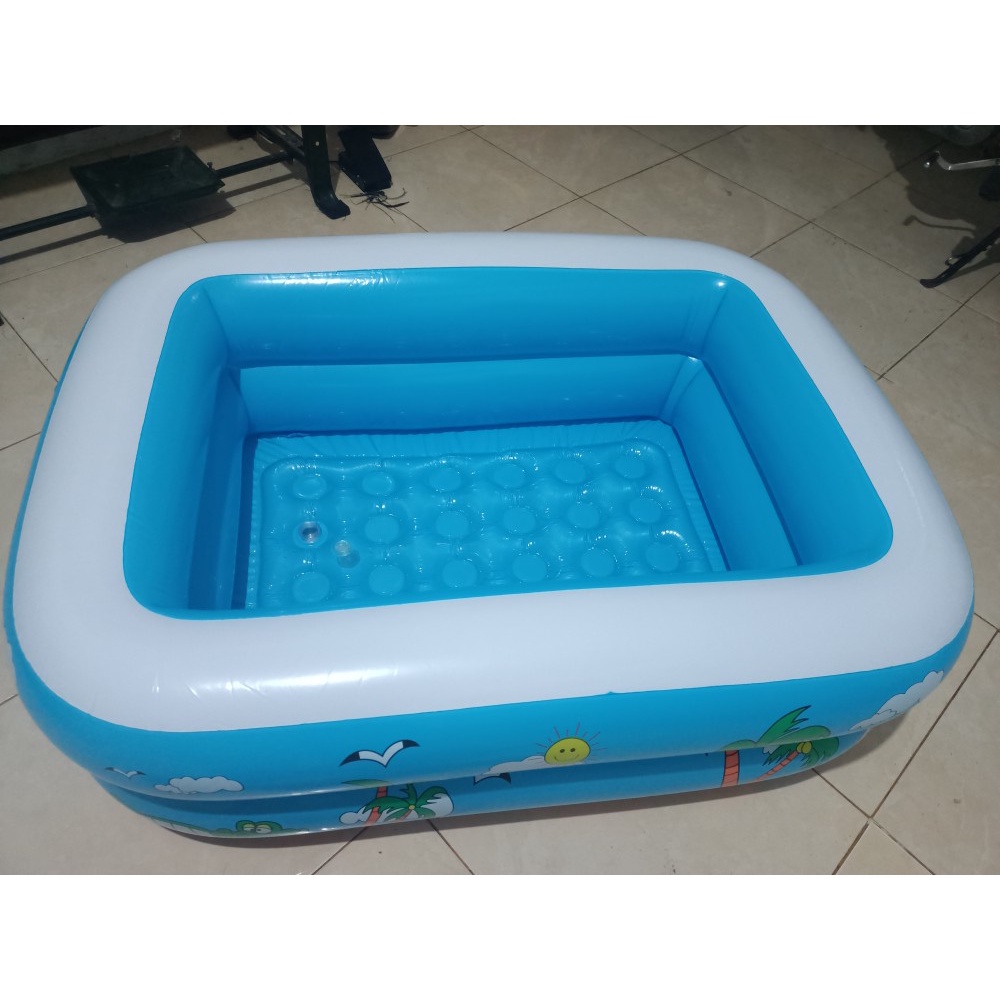 Kolam renang anak kotak Xiale C024 - kolam anak persegi - kolam alas gelembung - kolam balon anak