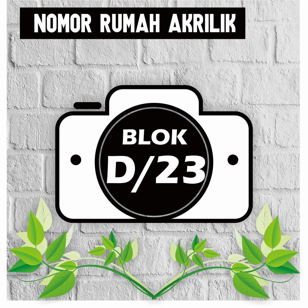 

PAPAN NOMOR ALAMAT RUMAH AKRILIK | NOMOR RUMAH ACRYLIC UKURAN 19x13cm AKRILIK SOLID HN34