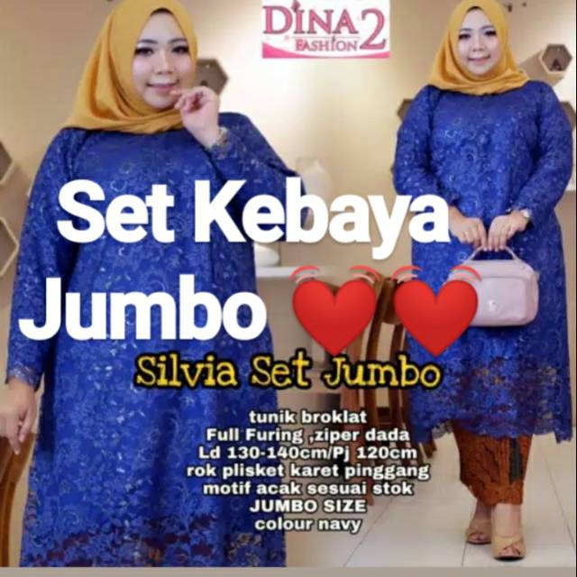 Set kebaya jumbo ld 130 -140 cm