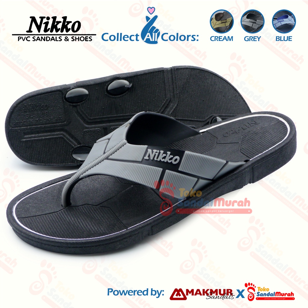 Toko Sandal Murah - Sandal Japit Pria/sandal modern/elastis/sangat nyaman/Sandal murah [Toko sandal Murah M 02  Nikko 608]