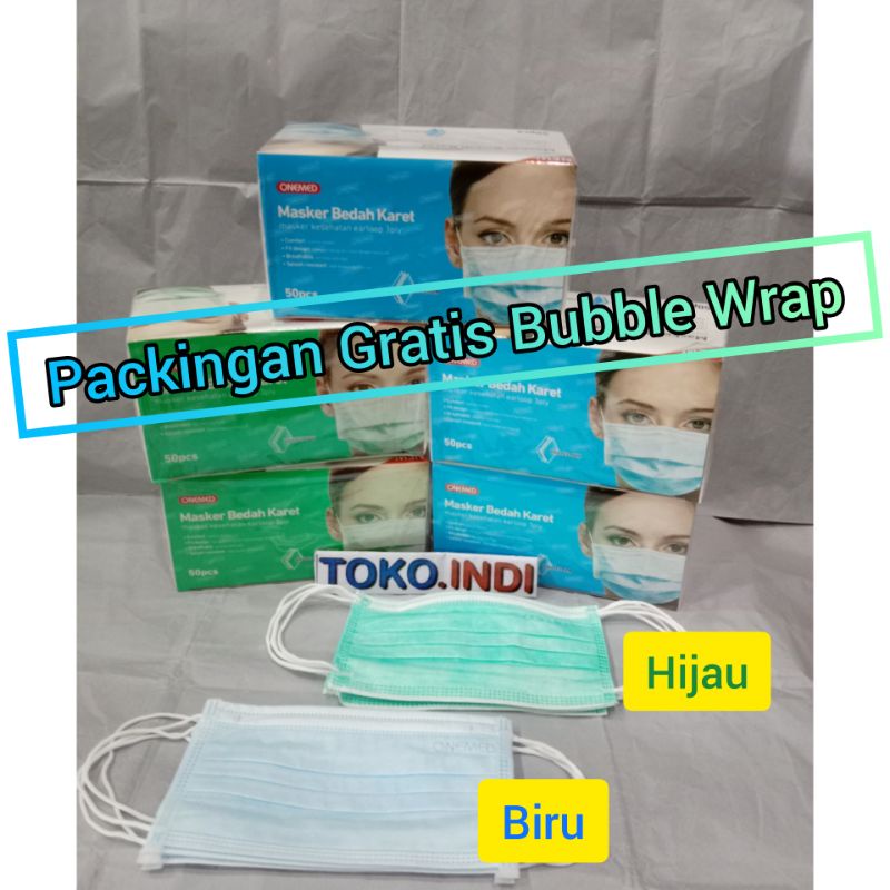 Masker Medis Onemed / Masker Bedah Karet onemed 3 ply Earloop isi 50 pcs