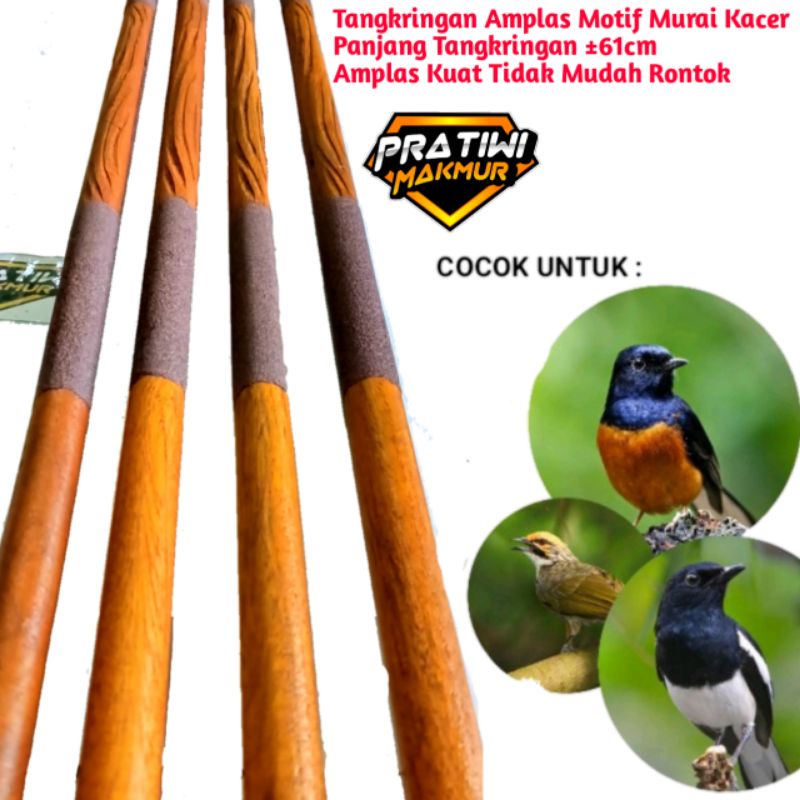 Tangkringan Burung Murai Amplas Motif Tangkringan Kayu Jati