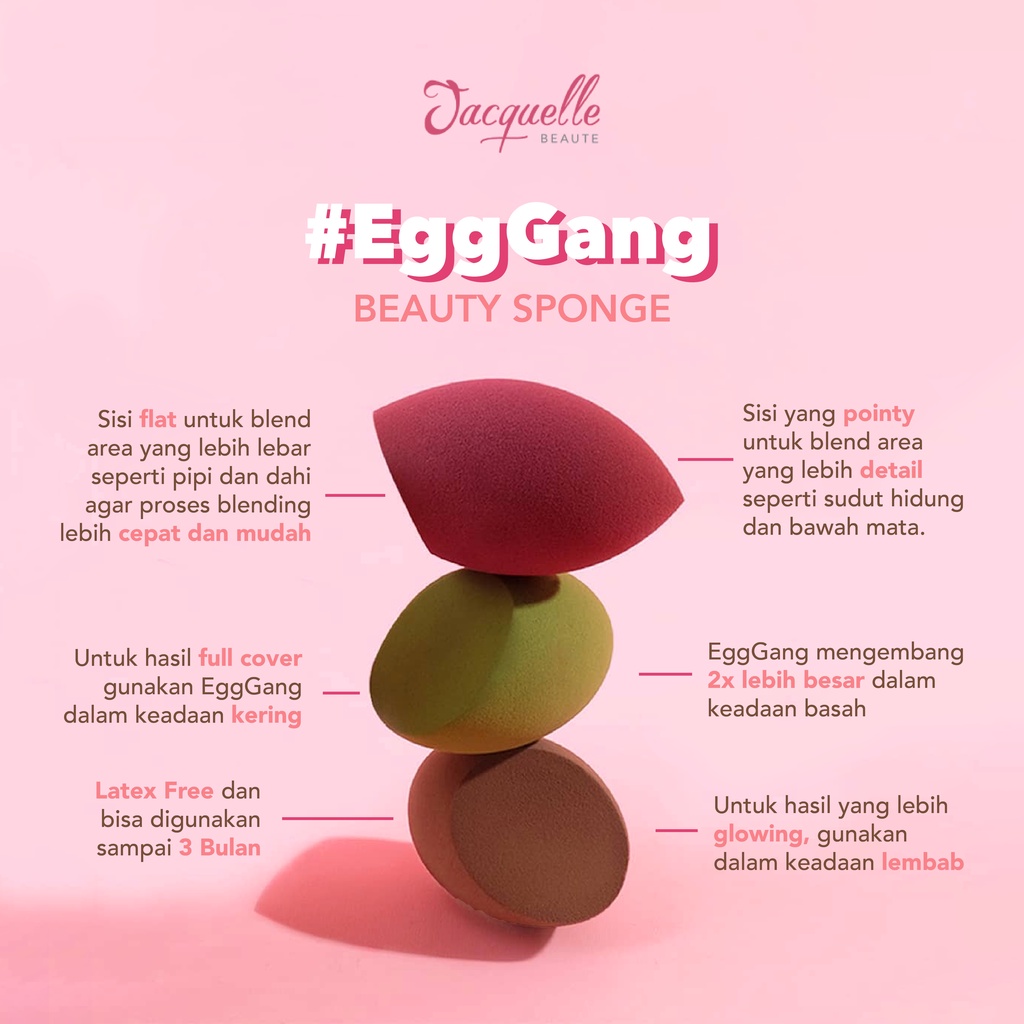 Jacquelle EggGang Beauty Sponge - Spons Beauty Blender Makeup