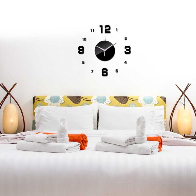 Jam Dinding DIY Giant Wall Clock Quartz 30-60cm Medium Size Analog