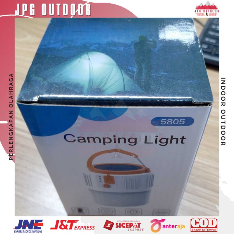 Lampu Lentera Tenda Camping LED Solar Charge Waterproof - Lampu Senter Emergency Multifungsi