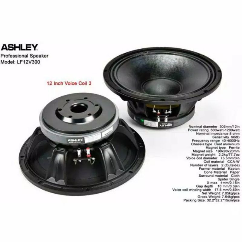 Speaker Ashley LF12V300 LF12 V300 12inch original