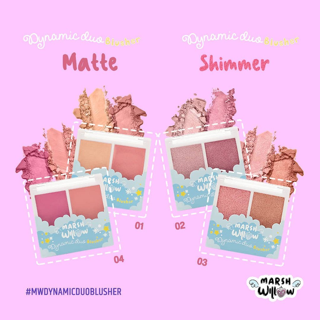 ★ BB ★ MARSHWILLOW Dynamic Duo Blusher | Blush On Matte | Shimmer by Natasha Wilona