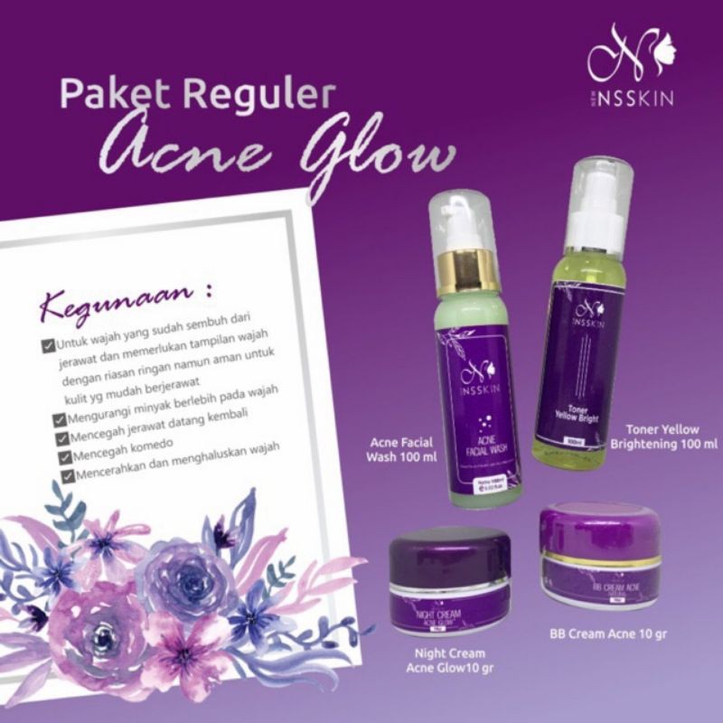 PAKET REGULER ACNE GLOW NSSKIN CARE