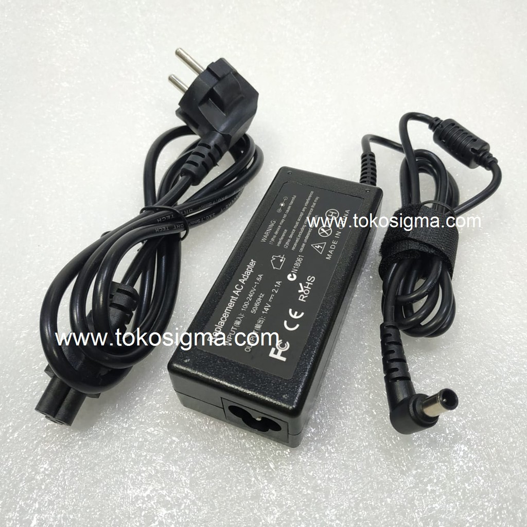 Adaptor 14V 2.1A Power Supply AC to DC Jek 6.5x4.4 mm Jarum Tengah