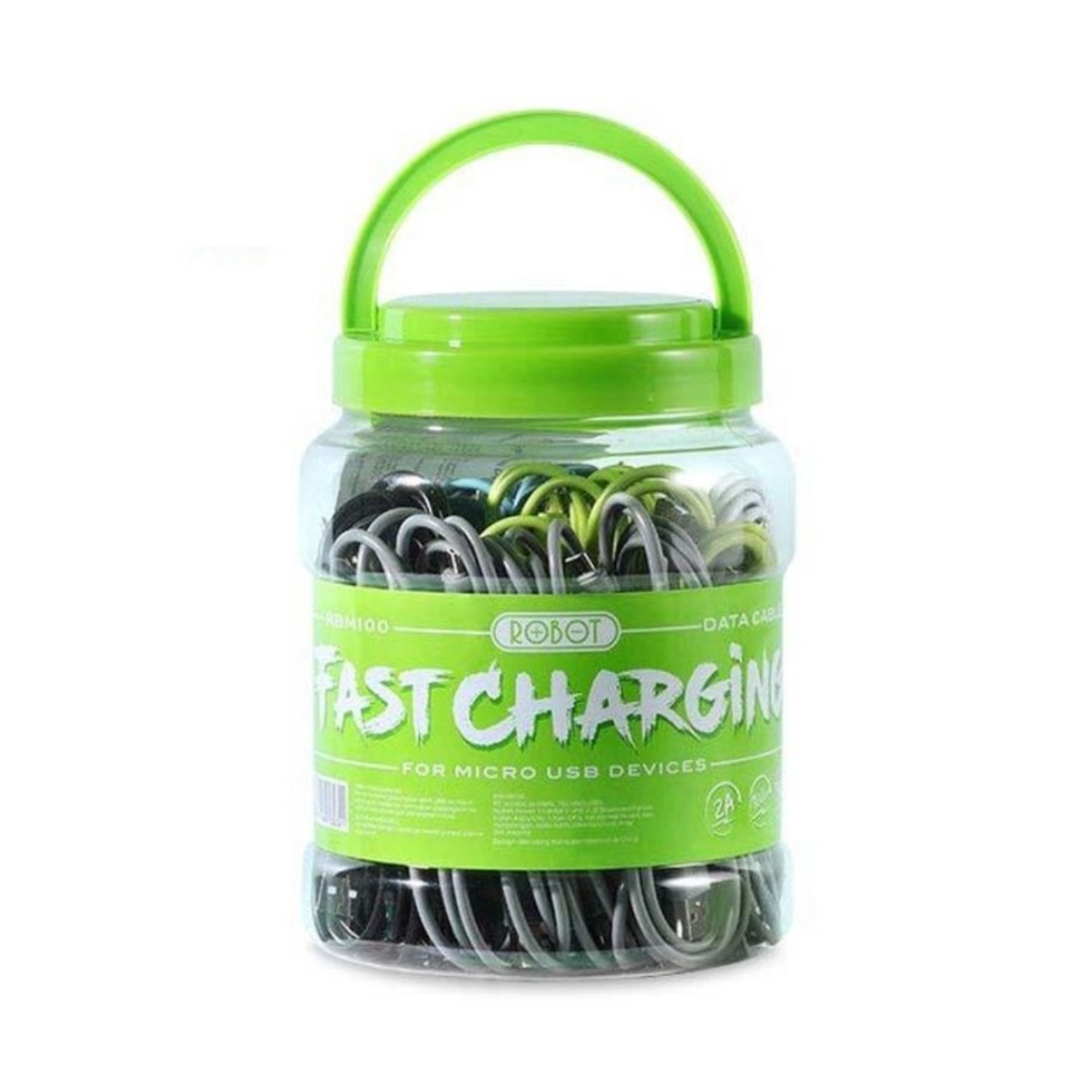 Trend-KABEL DATA ORI ROBOT RBM100 Charger Fast Charging 2A Micro USB 1 Meter /TOPLES ISI 20PCS