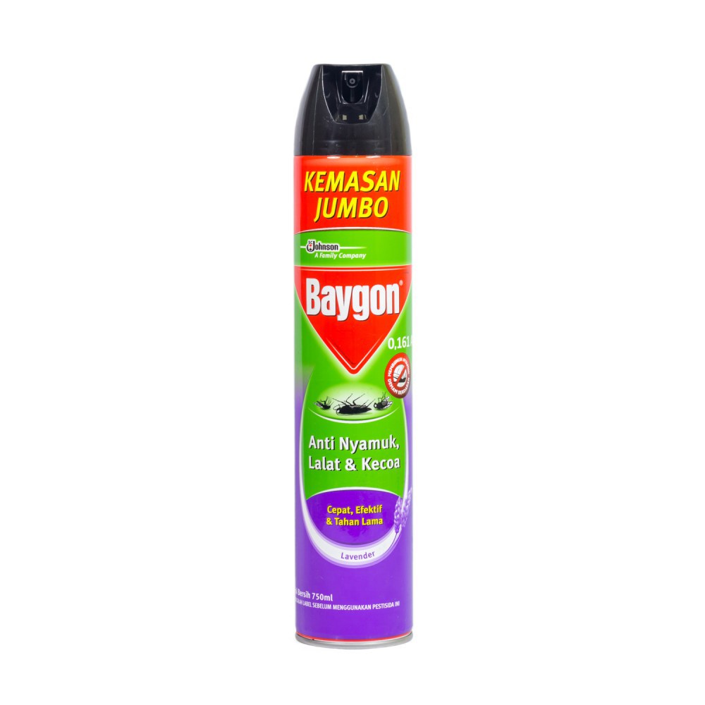 OBAT NYAMUK BAYGON SEMPROT AEROSOL SPRAY 750 ML LAVENDER CITRUS EUCALYPTUS KEMASAN JUMBO