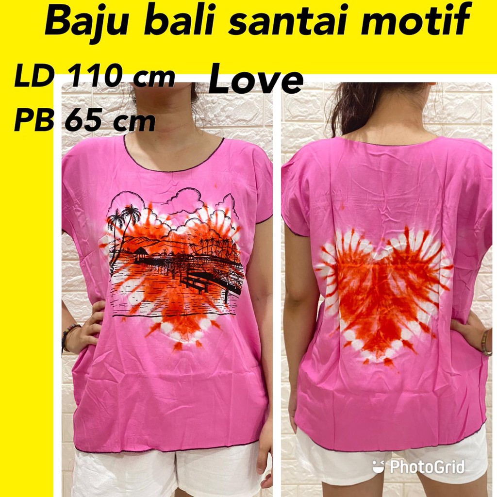 BAJU BALI NECI LOVE SANTAI ALL SIZE REAL PICT