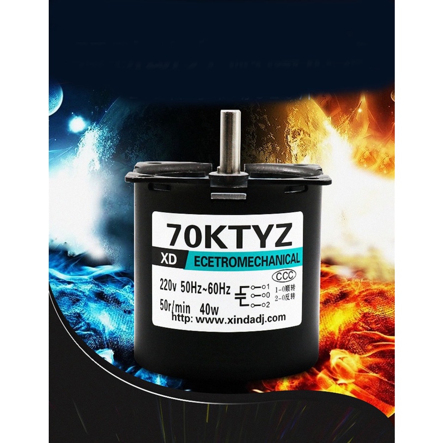 Motor Gearbox 70KTYZ 40W 2.5Rpm 5 10 15 20Rpm (8098)