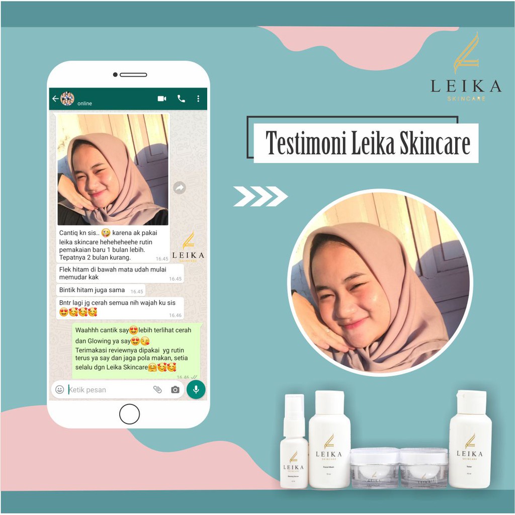 Paket 5in1 Wajah Glowing Varian Paket Leika Skincare Cepat Permanen Original Skincare Krim Cream Penghilang Jerawat Radang Penghilang Bekas Jerawat Ampuh BPOM Skincare Original Penghilang Jerawat Batu Jerawat Besar Bruntusan Original Resmi BPOM