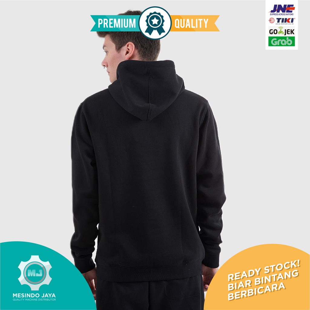 Sweater PRIA / Jaket Hoodie PRIA Jumper  Polos HITAM / WARNA Kualitas Distro ALL SIZE tebal (S,M,L)