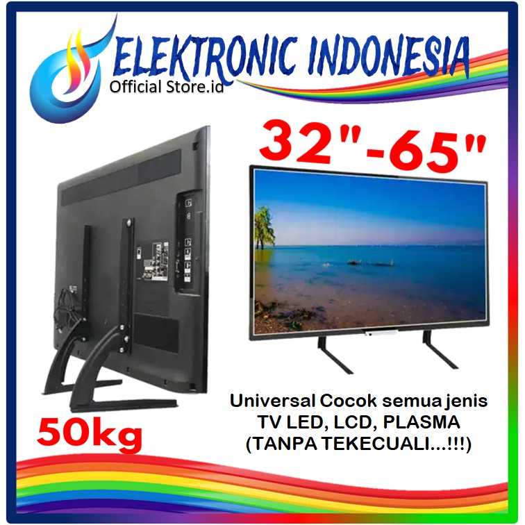 Breket bracket kaki TV 32 s/d 65 inch SUPER KOKOH 100% ORIGINAL PASTI COCOK SEMUA MERK TV