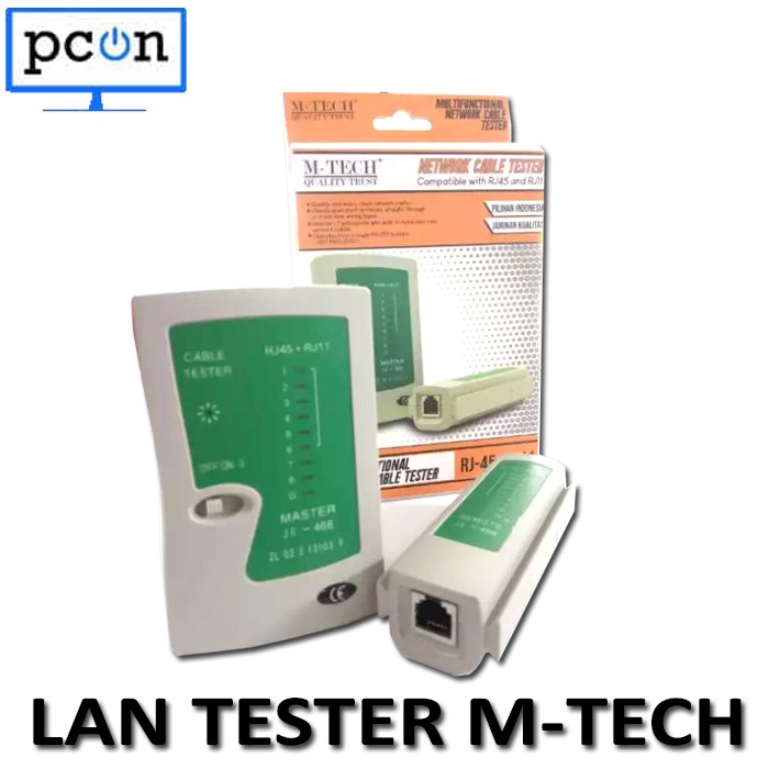 LAN Tester M-Tech untuk Kabel RJ45 dan RJ11