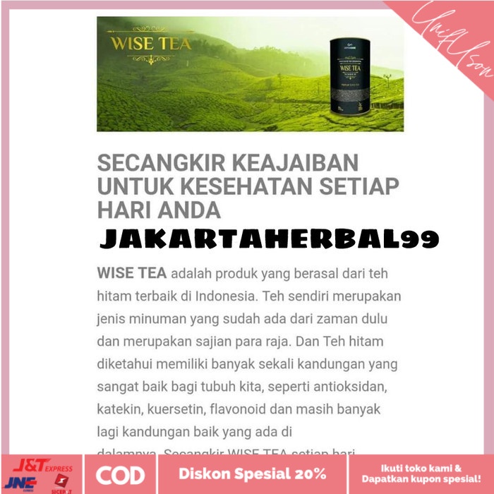 

⭐COD⭐ Wise tea infinesse - teh kesehatan - kolesterol detox lemak black te