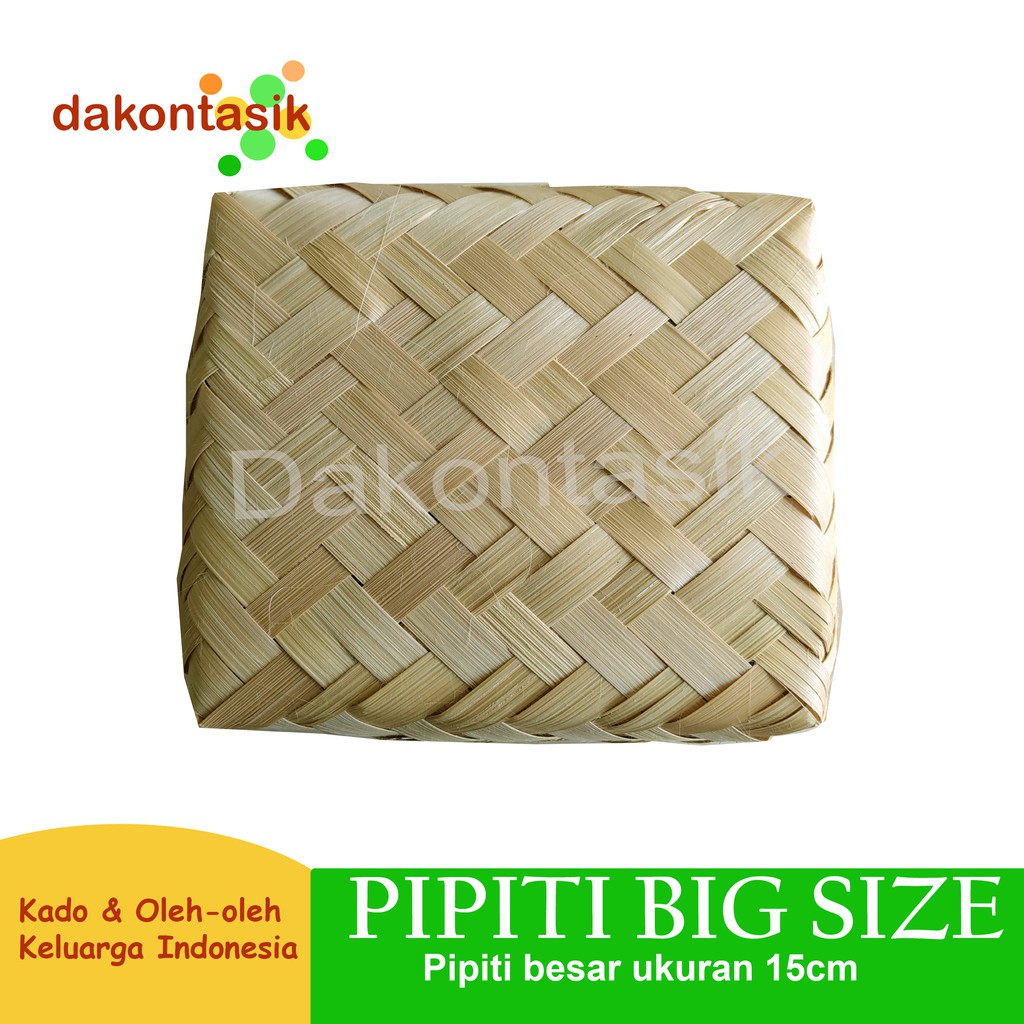 dakontasik - pipiti besek 15 x 15 cm anyaman bambu