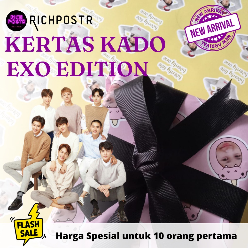 

KERTAS KADO EXO EDITION (ukuran A3+)/ baekhyun lay sehun chanyeol d.o kai xiumin kpop wrapping paper bungkus kado ultah ulang tahun ulangtahun birthday anak temen saudara sahabat keluarga anniversary wedding baby born lahiran richpostr