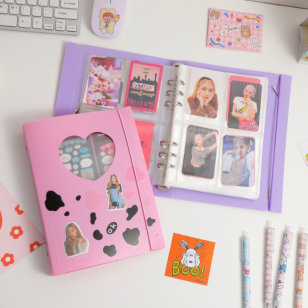 Buku Notebookdiaryjurnalalbum Fotokartu Ukuran A5 Cover Motif Bunga Ala Korea