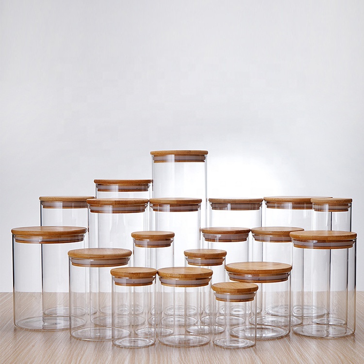Toples Kaca Tutup Kayu Bambu Tanpa Stiker Tempat Bumbu Kecil SAYARAPI NARA