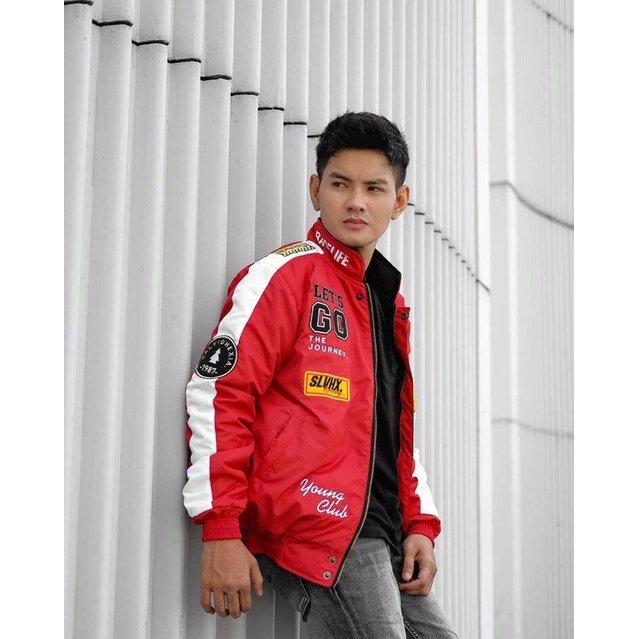 Jaket Nascar Slvhx Racing Team Jaket Salvio Hexia Jaket Parasut Salviohexia Jaket Pria Black Polet